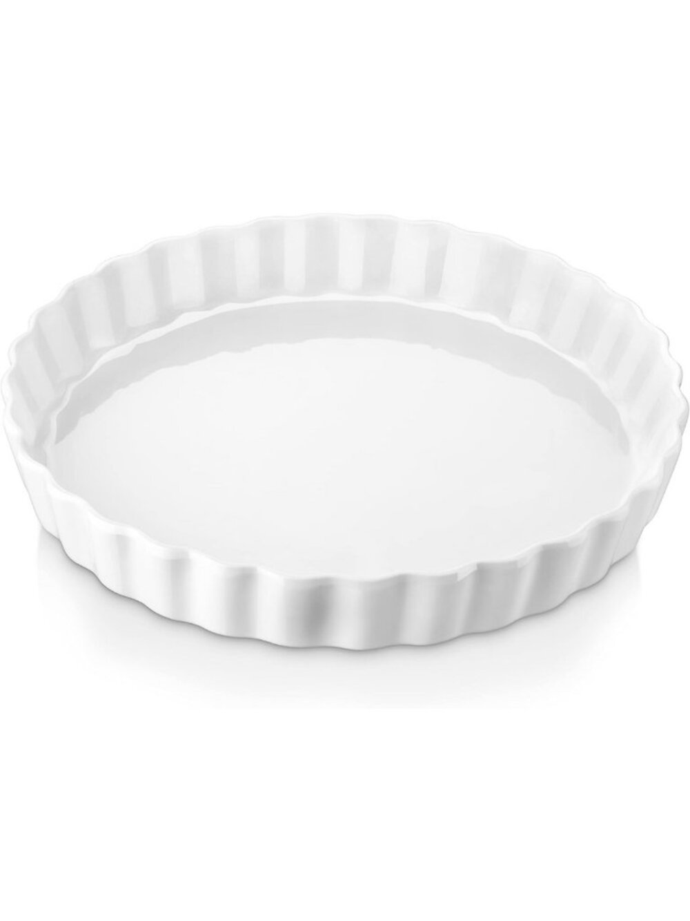 10" Non-Stick Porcelain Quiche & Pie Baking Dish, Ruffled Edge Tart Pan, Oven